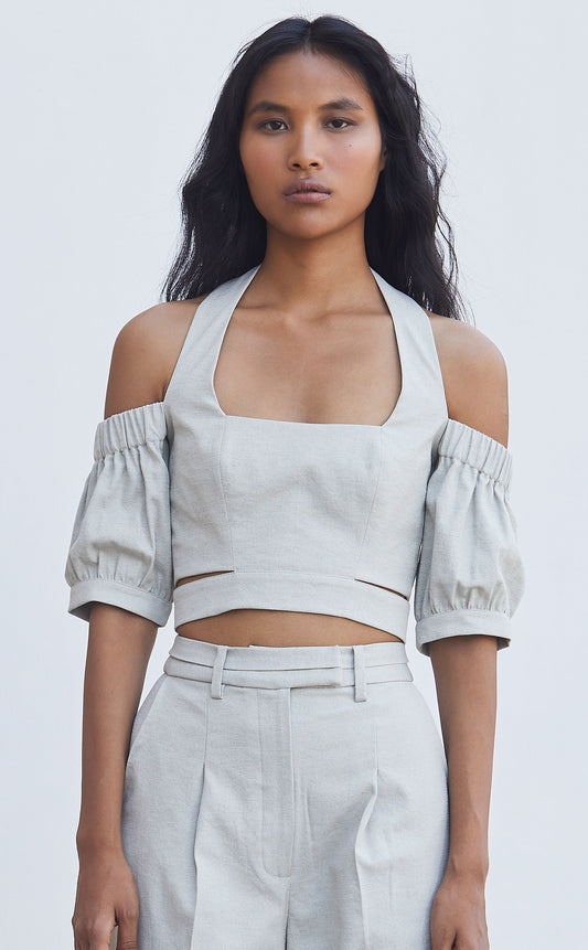 Linen Crop Top