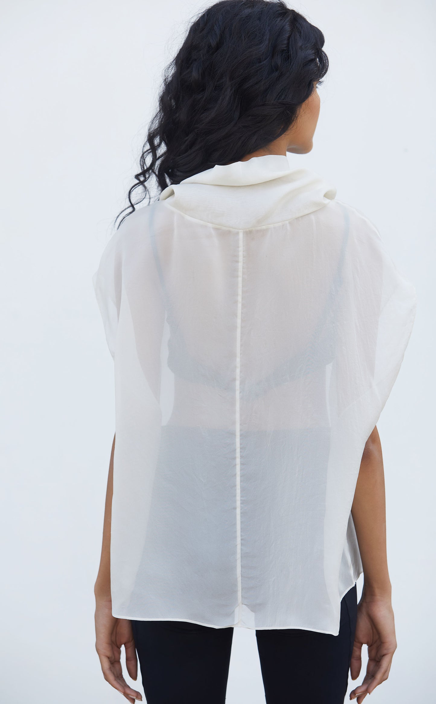 Organza Cowl Top