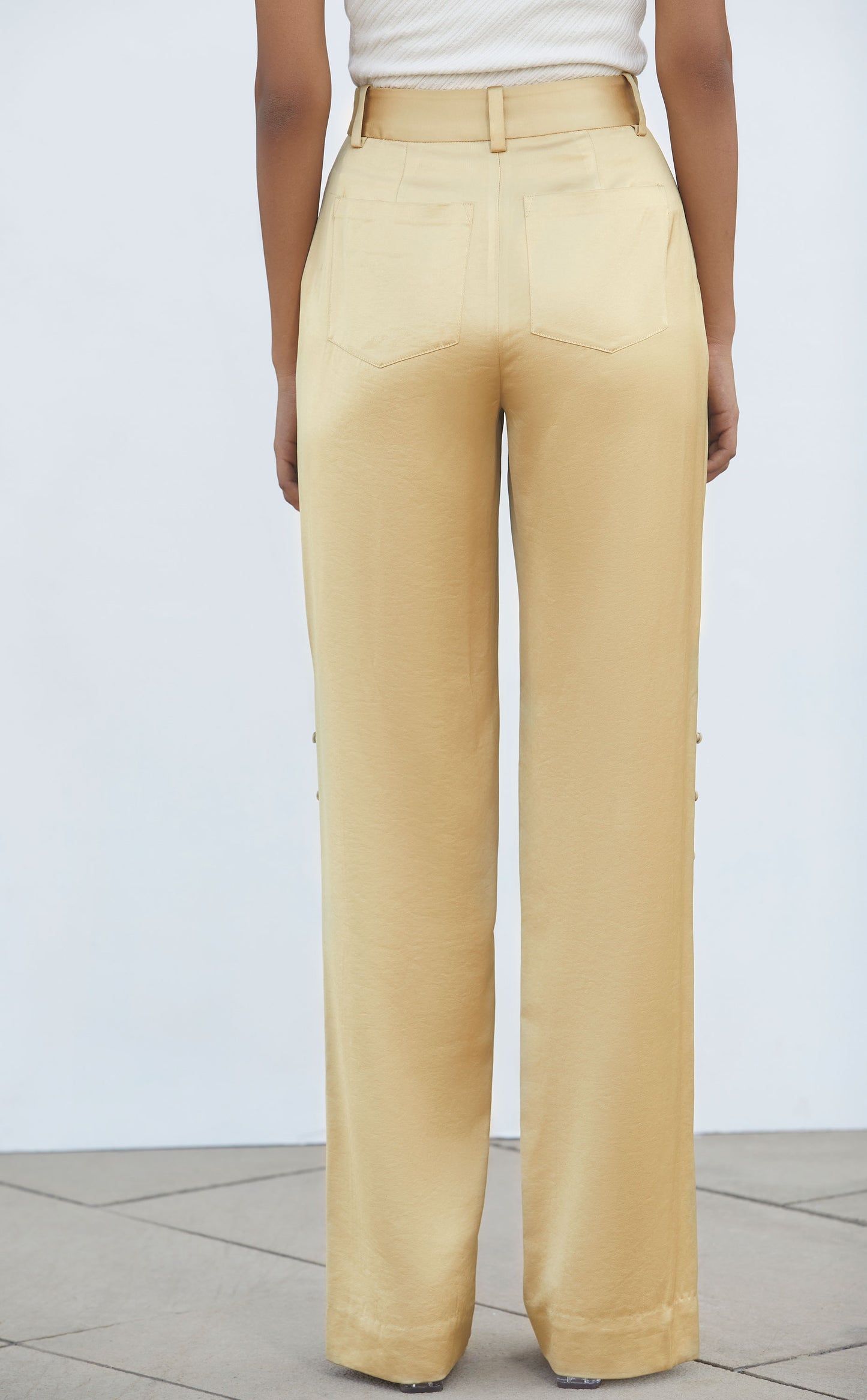 Satin Slit Trousers