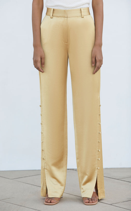 Satin Slit Trousers