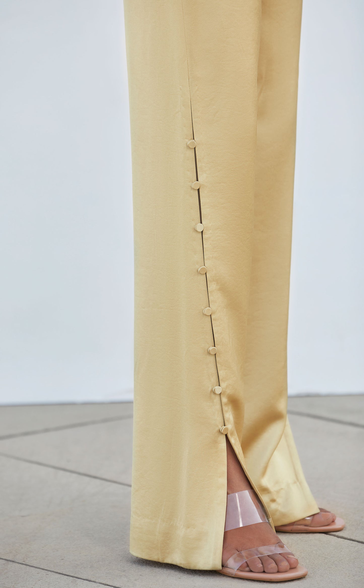 Satin Slit Trousers